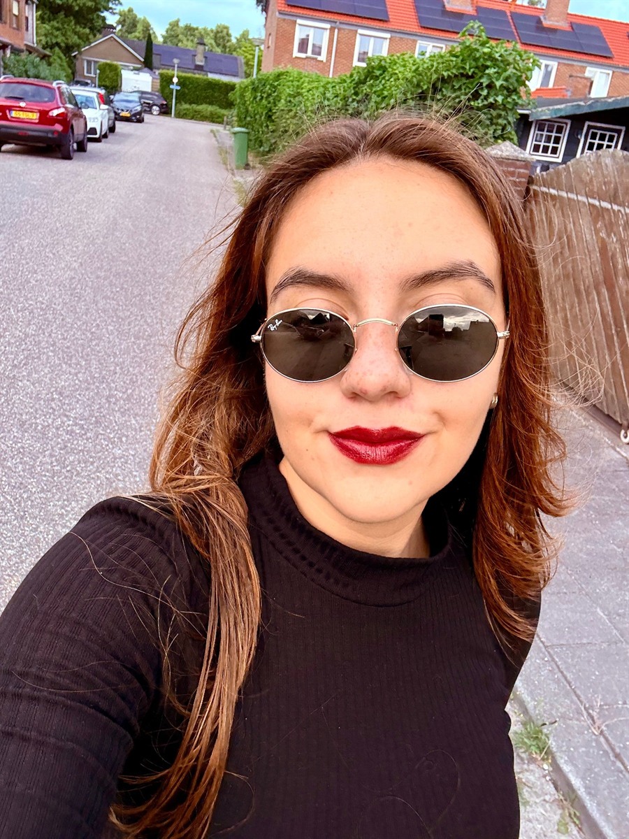 Valentina wearing sunglasses